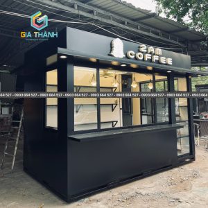 Kiot Bán Cafe Di Động Màu Đen Sang Trọng Mẫu 03