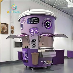 Kiot Bán Cafe Trà Sữa hình chiếc ly độc đáo | Mẫu 09