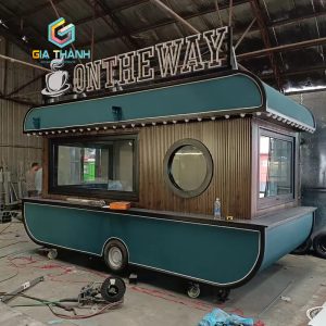 Kiot Bán Cafe Trà Sữa hình chiếc xe, Đèn Led sáng ban đêm | Mẫu 10