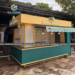 Kiot Lưu động bán cafe, trà sữa đẹp Mẫu 30
