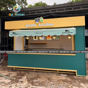 Kiot Lưu động bán cafe, trà sữa đẹp Mẫu 30