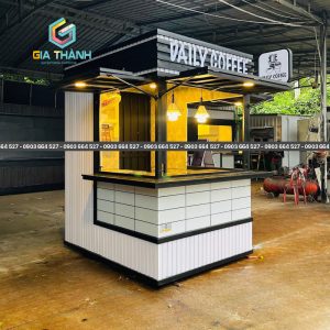 Mẫu Kiot Bán Cafe Trà Sữa Mini siêu tiện lợi | Mẫu 04