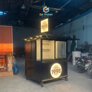 Kiot Bán Cafe, Trà Sữa màu Đen nhỏ gọn mẫu 43