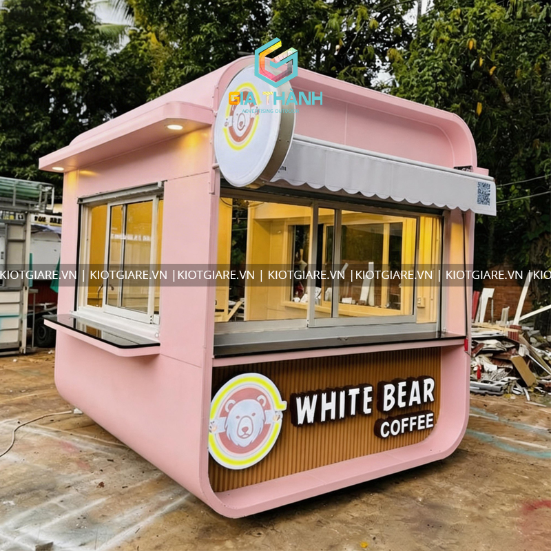 MẪU XE BÁN HÀNG MÀU HỒNG 01