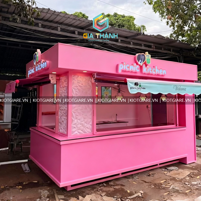 MẪU XE BÁN HÀNG MÀU HỒNG 11