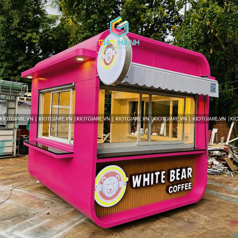 MẪU XE BÁN HÀNG MÀU HỒNG 02