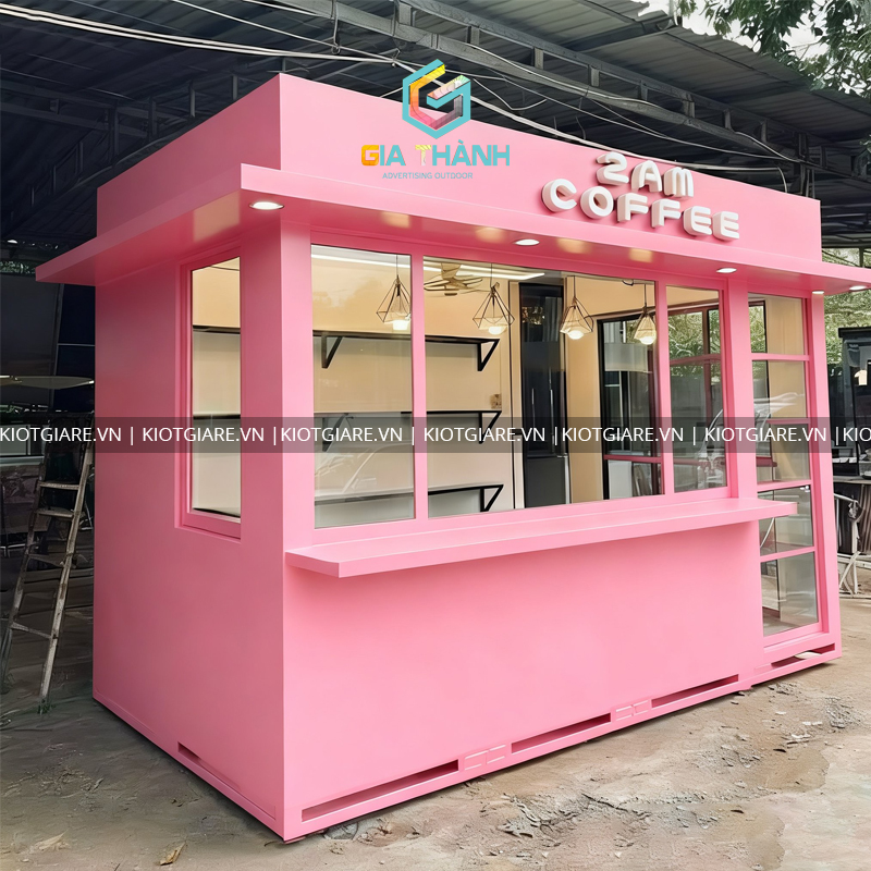MẪU XE BÁN HÀNG MÀU HỒNG 03