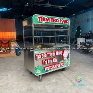 Xe bán hàng Inox Tiệm Trà Đào Mẫu 17