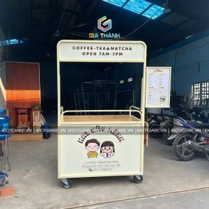 Xe Bán Trà Sữa, Xe Bán Cafe Di Động Hai Đứa Mình Mẫu 02