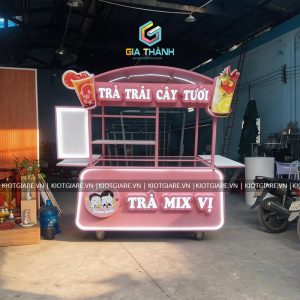 Xe bán Trà Trái cây, Trà Mix Vị Cute mẫu 06